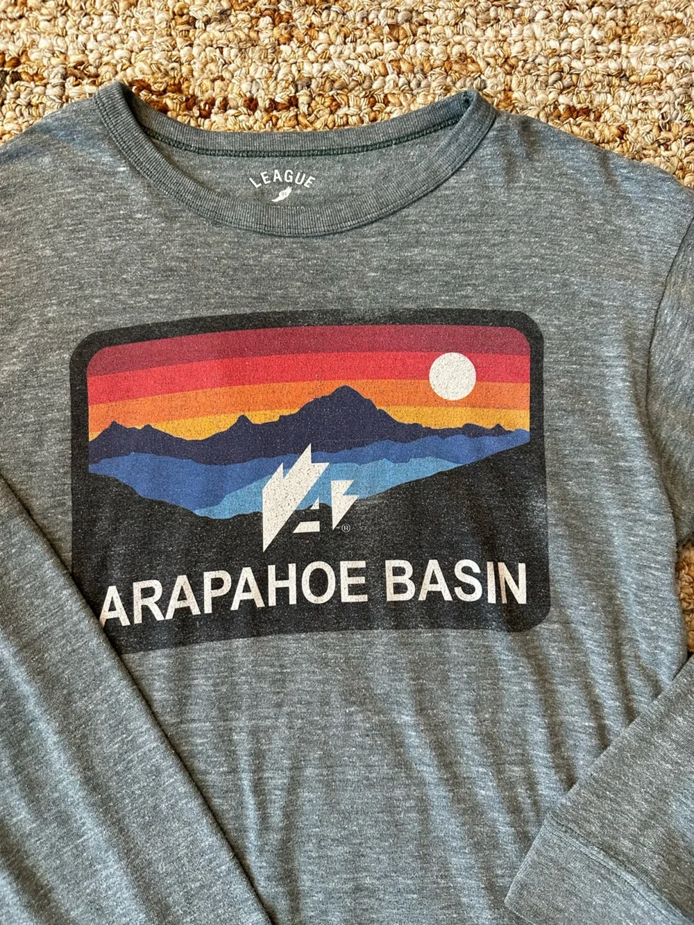 League Long Sleeve Arapahoe Basin Graphic Shirt with Sunset Print